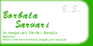 borbala sarvari business card